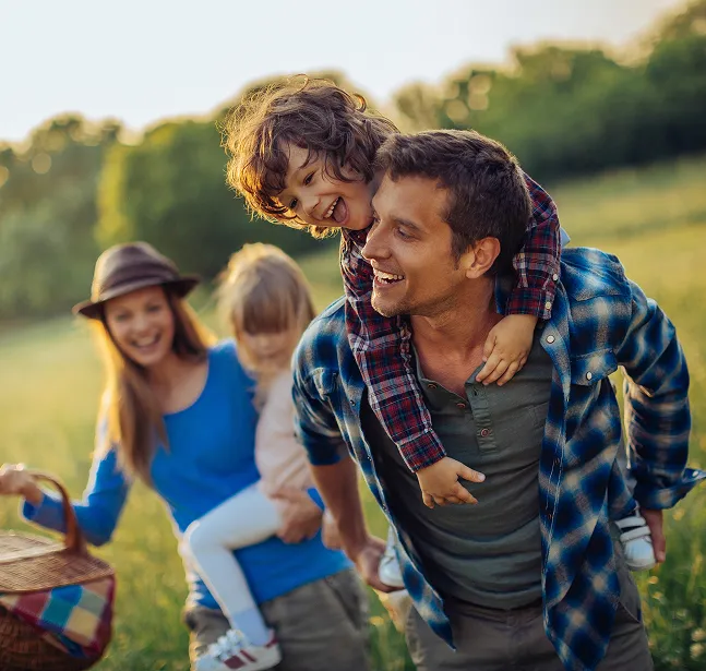 family in picnic